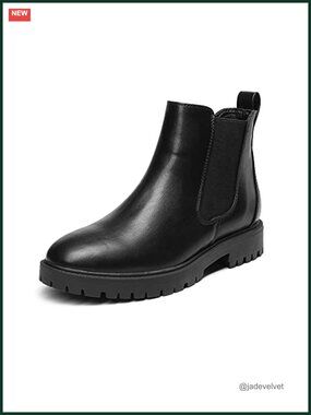 Women's Chelsea Ankle Boots Slip-On with Elastic Sides for Work and Casual Wear